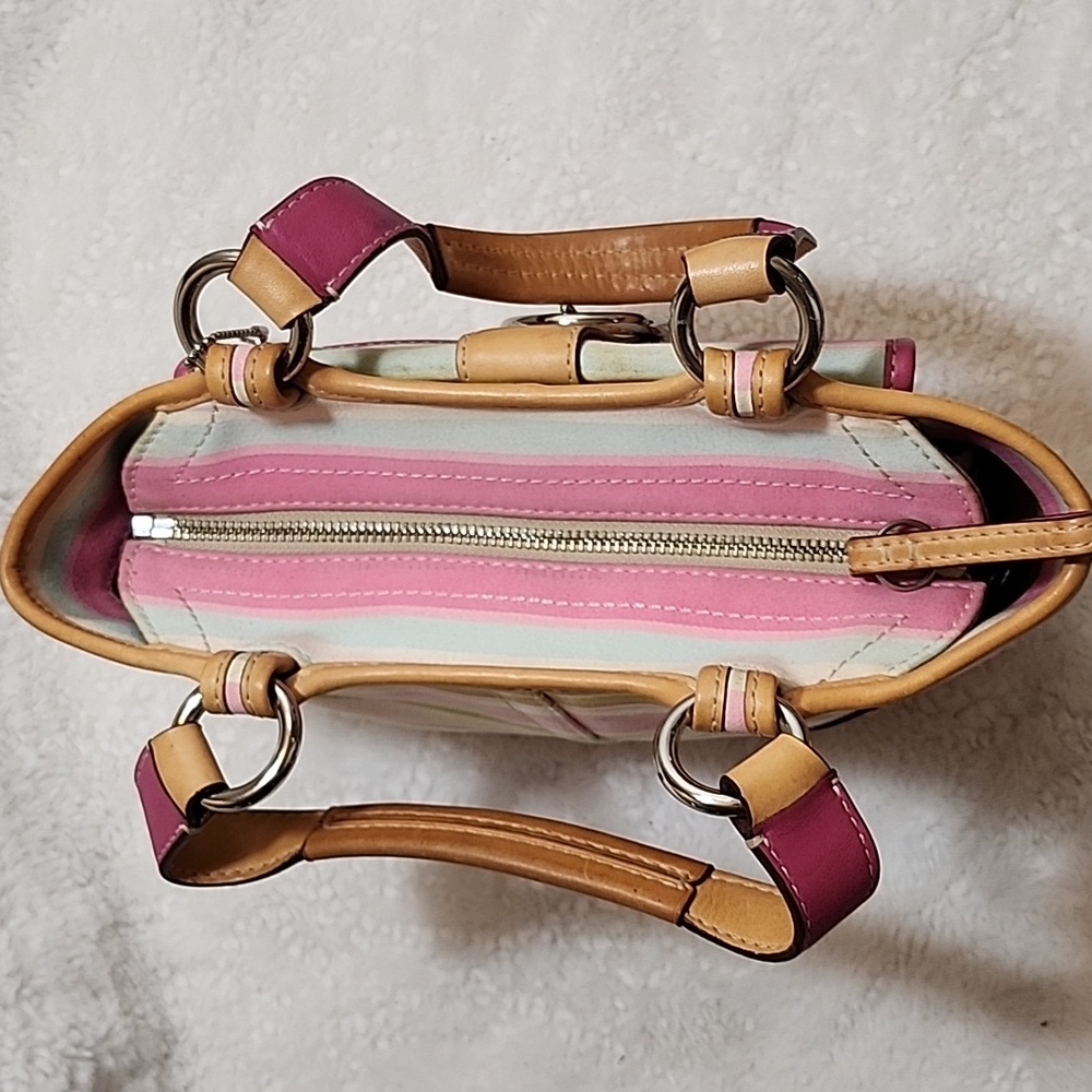 Coach Soho Twill Stripe multicolor fabric small shoulder bag - Picture 16 of 16